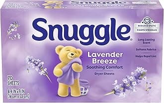 Snuggle Exhilarations Fabric Softener Dryer Sheets, Lavender & Vanilla Orchid, 70 Count