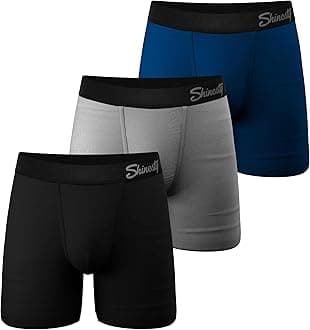 Shinesty Boxer Briefs for Men Pack of 3 - Hammock Support Pouch Underwear for Men - Flyless