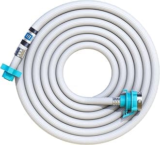Eightiz 2 Meter Flexible PVC Washing Machine Inlet Hose water pipe, Universal Water Inlet with Tap adaptor Connector for Top & Front Load Fully Automatic