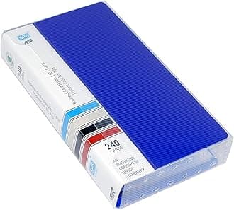 Skrill Business Card Holder, Visiting, Credit, Debit, Business, ID Card Holder/Organizer - 240 Cards (Blue)