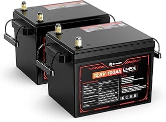 DR.PREPARE 2 Pack of 12V 100Ah LiFePO4 Lithium Battery, 1280Wh Deep Cycle Lithium Iron Phosphate Battery with 100A BMS, Low & High Temp Protection, for RV, Solar Power, Off-Grid, Home Energy Storage