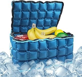 MR.ICE Freezable Cooler Bag, Reusable Insulated Cold Storage for Ice Cream & Beverages, Portable Freezer Bag for Beach, Camping, Picnics, Road Trips