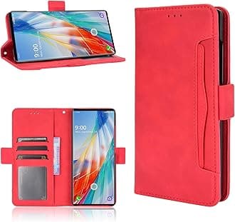 Case for LG Wing 5G Case Cover,Case for Case for LG LMF100TMK Wing 5G / LMF100VM1 LMF100EMW LMF100VMY LMF100N Case Flip Pu Leather Cover Red