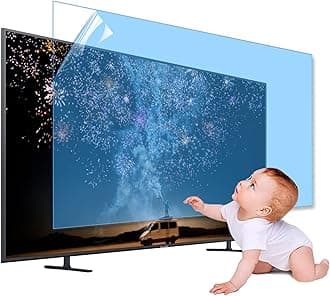 XRRX 43-65 Inch TV Screen Protector, Frosted Matte Anti Glare Outdoor/Indoor Anti Blue LightDustproof Filter Film, Relieve Eye Strain and Sleep Better, for LCD、LED、4K OLED / 65in 1429x804mm