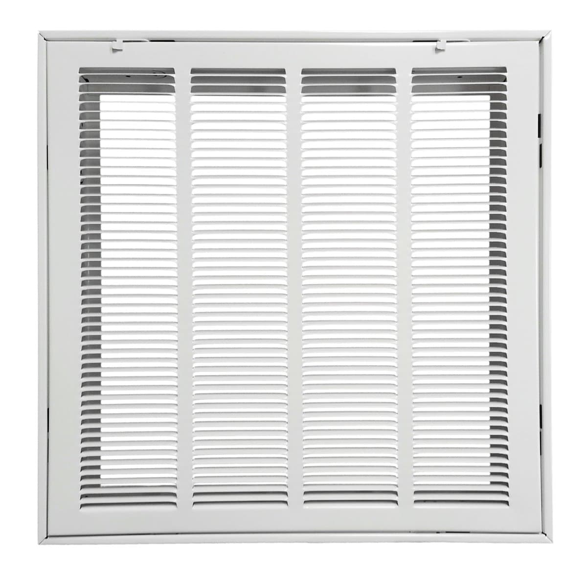 Hart & Cooley 659 Series 16" x 16" White Return Air Filter Grille #043409 (Fits a 16"W x 16"H Hole)