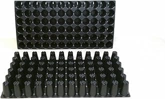 9GreenBox - 10 Plastic Seed Starting Trays - Each Tray Has 72 Cells ~ Cells are 1.44" Round X 2.38" Deep. Great Propagation Trays