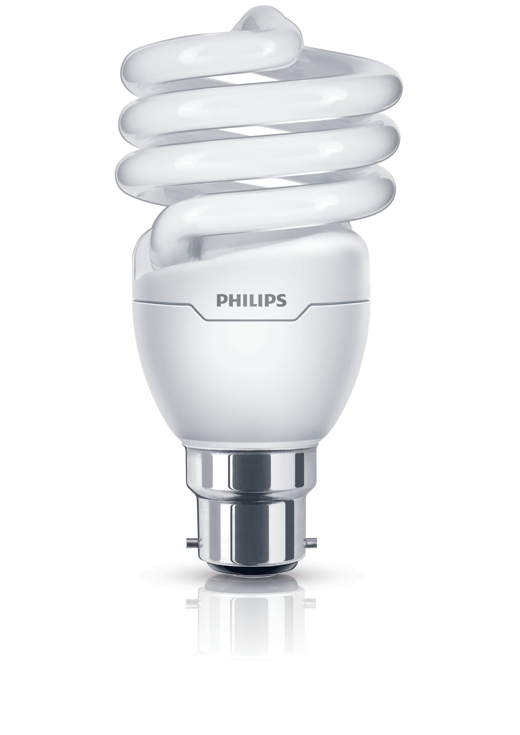 Philips Tornado Compact Fluorescent Spiral Light Bulb [B22 Bayonet Cap] 20 W (95 W Equivalent, 10000 Hours) - Warm White