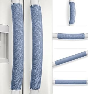 Refrigerator Handle Covers, 6 PCS, Adjustable Appliance Handle Covers, Keep Your Kitchen Clean, Microwave Oven Stove Dishwasher Handle Protector, Non Slip Fridge Handle Cover (Steel Blue)