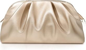 Clutch Purse for Women Soft Pleated PU Wedding Clutch, Elegant Evening Bag for Galas, Proms,Cocktail Parties
