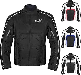 HWKSpyder Motorcycle Jacket for Men with Weather Resistant Cordura Textile Fabric for Enduro Motocross Jacket