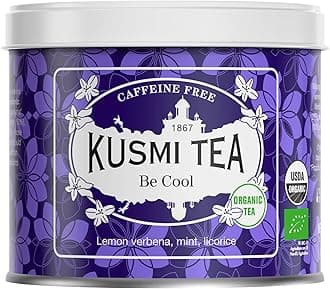 Be Cool - Organic Herbal Tea Flavored with Mint, Lemon Verbena & Licorice - Caffeine Free Herbal Tea - Loose Leaf Tea - Tin Box of 3.1 oz - Quantity for about 50 cups