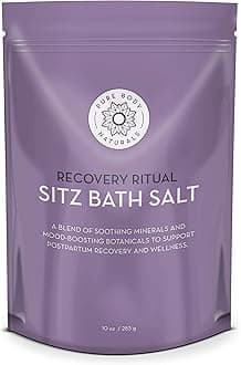 Pure Body Naturals Sitz Bath Salt – Postpartum Care and Hemorrhoid Treatment – Natural Soak for Self Care and Hemmoroid Treatment - Post Partum Essentials, 10 Oz