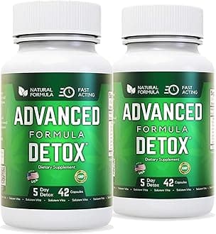 Advanced Detox Cleanse, |2 Pack| Natural Detox & Cleanse with Milk Thistle, Licorice Powder, and More, Body Cleanse Detox for Women and Men, 2 * 42 Capsules