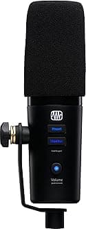 PreSonus Revelator Dynamic USB Microphone for recording, podcasts, and streaming with onboard effects and easy-to-use presets plus a built-in mixer and Studio One DAW Recording Software