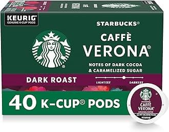 Dark Roast K-Cup Coffee Pods, Caffè Verona for Keurig Brewers, 1 box (40 pods)