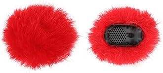 ADAH Red Windscreen for DJI MIC 2 (2024)/ DJI2 / OSMO POCKET 3 Microphone Transmitter - DJI Mic 2 Accessories Wind Muff Deadcat Foam,Windscreen 2-Pack (Not for Dji Mic 1 2023)
