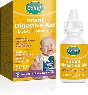 Infant Digestive Aid | Gas Drops for Babies | Natural & Safe Infant Gas Relief | Reduces Baby Colic, Tummy Bloating, Fussing & Crying | 90 Servings | 0.5 Fl Oz (Single Pack)