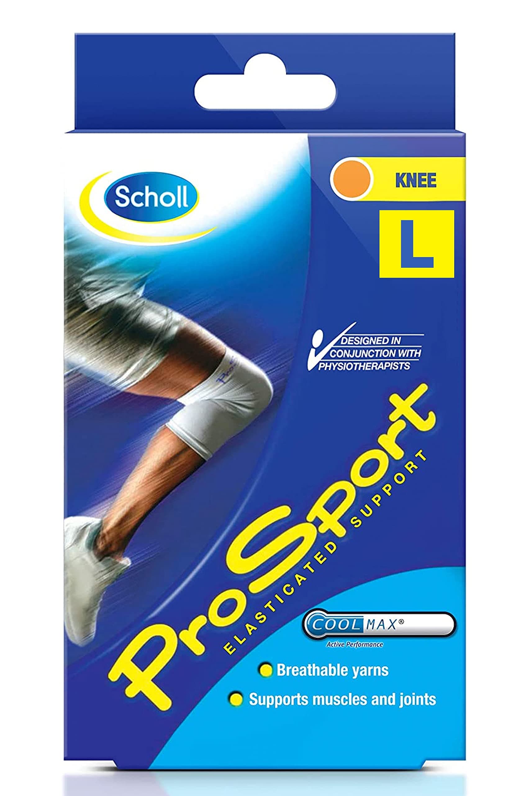 Scholl ProSport Elasticated Support - Compression Bandage for Knee, Large