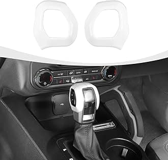 Gear Shift Knob Trim Cover Compatible with 2021-2025 Ford Bronco Interior Accessories, White