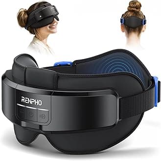 RENPHO Eyeris Masc Head & Eye Massager, FSA Eligible HSA, Birthday Gifts for Women Men, Migraine Relief Headache Massager for Forehead, Occiput and Temple, Heated Mask Massager Scalp Stress Relax