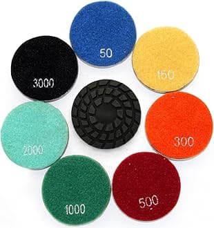 4" Diamond Wet Floor Polishing Pads Resin Bond for Polish Concrete Stone 5 Pieces Grit 3000