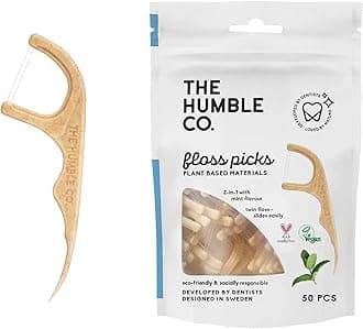 The Humble Co, 2-in-1 Floss Picks, Mint, 50 Picks