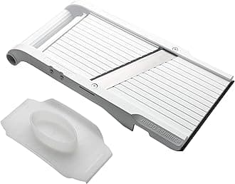 Benriner Japanese Jumbo Mandolin Vegetable Slicer 11.5cm, White: Stainless St...
