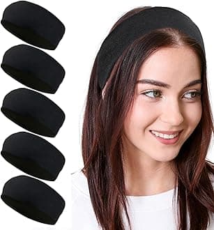 Styla Hair Headbands for Women Stretch Fashion Head Bands 5 Pack Non-Slip Head Wraps Great for Spa, Sports, Yoga, Pilates, Running, Gym Headband, Workouts
