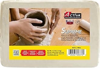 ACTIVA Supreme Artist's Air-Dry Modelling, 3.3 pounds, White Clay