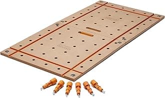 Centipede Folding T-Track Table Top for Bora Centipede Work Stand Saw Horses - 24 Inch x 48 Inch 3/4" Dog Holes - Includes Wood Top + 6 Quick-Twist Locks for a Portable, Quick Setup, CK24T