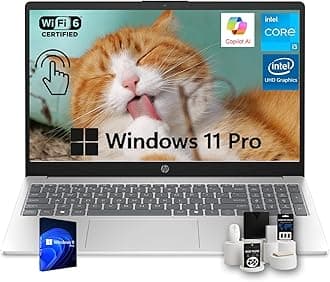 Business Laptop, 15.6" Touchscreen 250Nits Display, w/Accessories, Intel i3-1315U(Up to 4.5GHz), Intel UHD Graphics,Copilot AI, Wi-Fi 6, Win 11 Pro, 32 GB RAM, 1 TB SSD