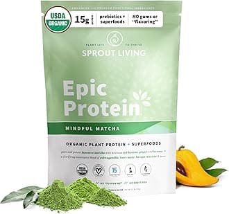 Sprout Living Organic Plant Protein Matcha Nootropics