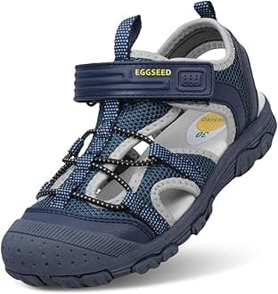 Boys Sport Sandals Summer Closed Toe Hook Loop Outdoor Athletic Walking Shoes (Toddler/Little Kid/Big Kid)