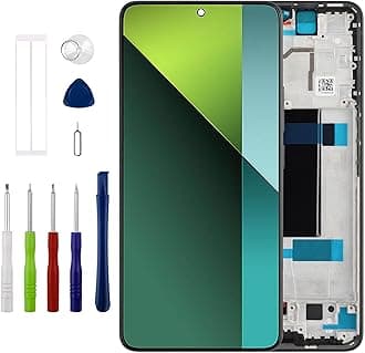 Duotipa 6.67" TFT Display for Redmi Note 13 Pro 5G 2312DRA50C (Black with Frame) LCD Display Touch Screen Digitizer Assembly Replacement with Tool Sets - No Fingerprint Support