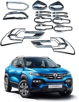 Exterior Chrome Accessories Combo Kit Suitable for Renault Kiger (Set of 18pcs)