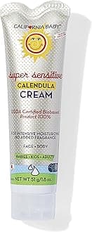California Baby Calendula Cream (Unscented) | 100% Plant-Based Moisturizer | Soothing Unscented Baby Lotion | Hypoallergenic Lotion | 1.8 oz / 51g