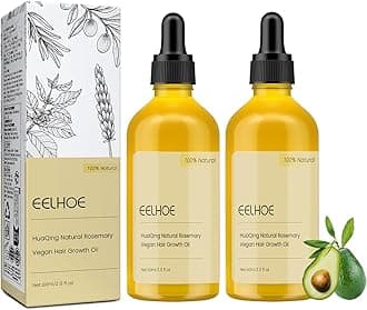 2Pack Natural Hair Growth Oil,Carvenchi Hair Growth Oil with Rosemary,Hair Regrowth for Dry Damaged and Thin Hair