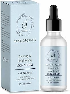 Saroj Organics Clearing and Brightening Serum for acne, blemishes, and acne marks, skin glow for men and women - 30 ml
