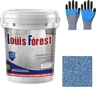 Epoxy Colored Sand Floor Paint, Epoxy Colored Sand Self Leveling Coating, Louis Forest Epoxy Floor Paint, for High Gloss Marble Effect Garage Coating (Blue)
