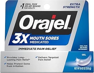 3X for Mouth Sores: Maximum Strength Gel Tube 0.42oz- from #1 Oral Pain Relief Brand