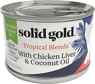Solid Gold Tropical Blendz Wet Cat Food - Chicken Liver Pate in Coconut Oil - Canned Cat Food, 16 Pack