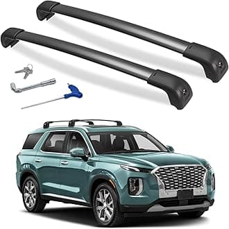 Roof Rack Cross Bars Compatible with Hyundai Palisade 2019-2025 SE/SEL/XRT/Limited/Calligraphy with Lock, Aluminum Cross Bar for Rooftop Cargo Carrier Luggage Kayak Canoe Bike Snowboard