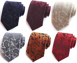 WeiShangLot 6 PCS Classic Men's Silk Tie Necktie Woven JACQUARD Neck Ties