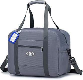 SPAHER for Ryanair Cabin Bags 40x30x20 Underseat Wizzair Carry on Hand Luggage Foldable Travel Duffel Bag 25L Holdall Tote for Women and Men for Travel Overnight Hospital Weekend, Grey