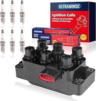 Ignition Coil Pack & Spark Plugs for Ford Explorer 4.0 91-05 Ranger 4.0 3.0 90-11 4.2 F150 E-150 E-250 97 Aerostar 4.0 90-97 for Mercury Mountaineer 4.0 98-06 for Mazda B3000 B4000 94-04 DG459 DGE446