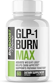 GLP-1 Burn MAX | Weight Loss Pills for Women & Fat Burner for Men + Appetite Suppressant & Energy Supplement | 3rd Party Tested Formula | 5 Powerful Ingredients - 60 Capsules to Lose Weight
