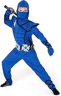 Halloween Ninja Costume, Ninja Outfit Set for Kids, Halloween Costumes for Boys Dress Up Party