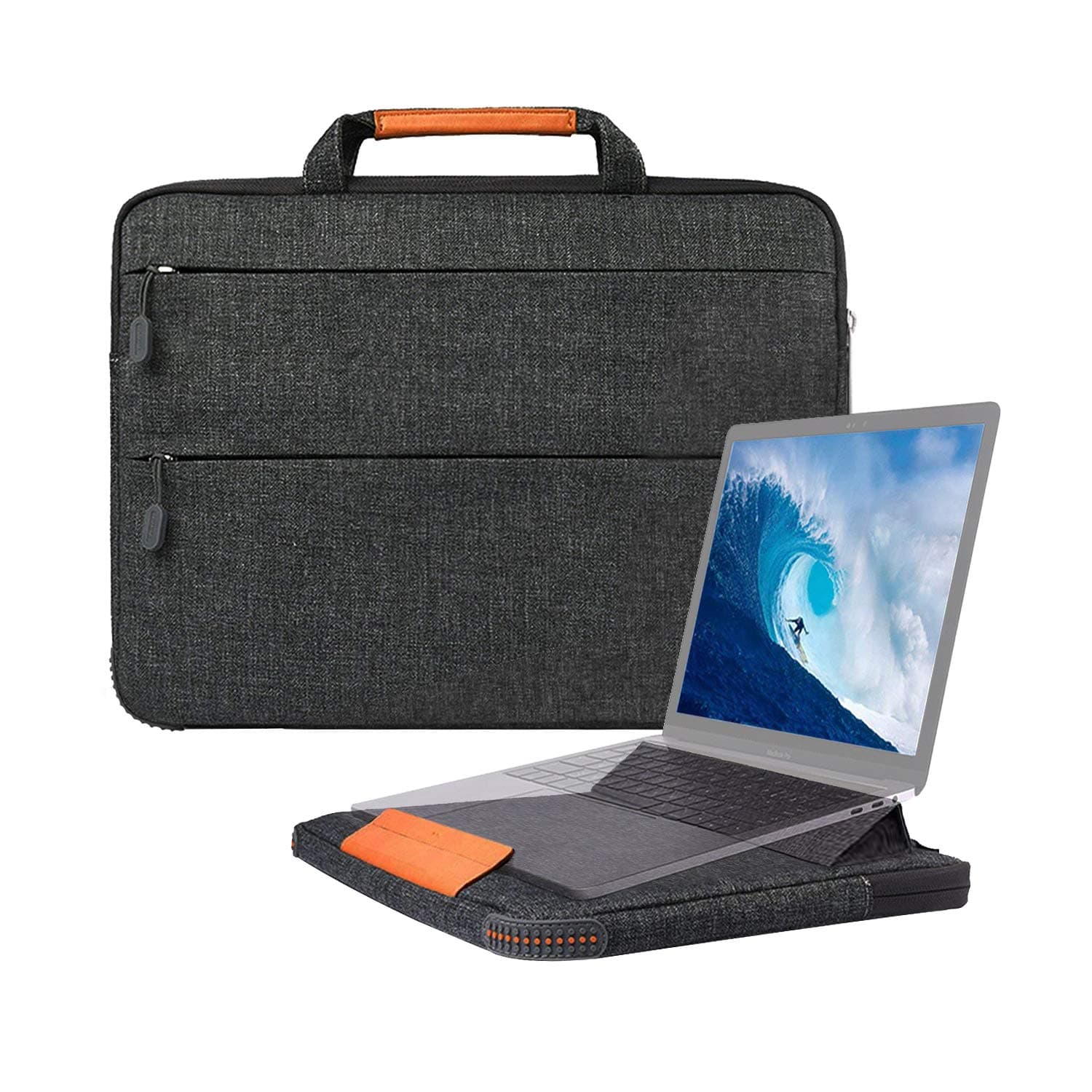 13-13.3 Inch Laptop Bag with Stand Function,EKOOS shockproof portable sleeve case cover for iPad/Ultrabook/Netbook,as Macbook Air/Pro&Surface Pro.