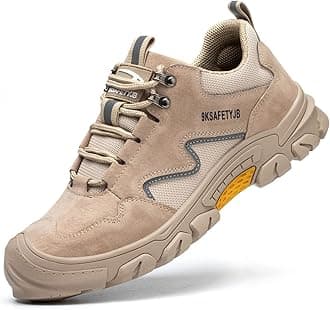 Pangolin Leather Safety Work Boots Non Slip Shoes Women Lightweight Industrial & Construction Warehouse Tactical Boots Safety Comfortable Sneakers Indestructible Mens Shoes