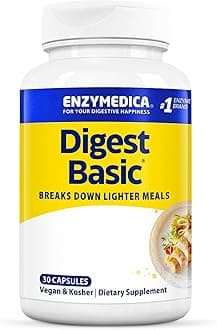 EnzymedicaDigest Basic Dietary Supplement Capsules, 30-Count